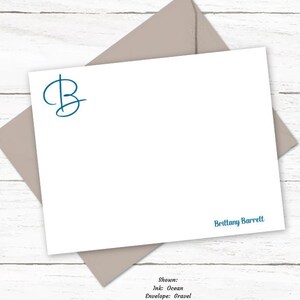 Monogrammed Stationary | Monogrammed Note Cards | Personalized Stationery Set | Monogram Stationery | Script Monogram gifts | M118