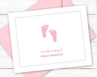 From the Nursery of Note Card Set | Baby Shower Thank You Cards | Personalized Baby Notecards | Set of 10 with Envelopes | Baby Gift | B701G