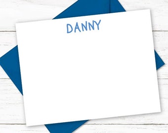 Kids Personalized Note Card Stationery Set | Girls Stationary | Boys Notecards | Cute Children Thank You Cards | School Notes | C614