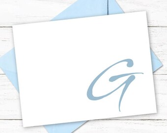 Personalized Monogram Note Card Set | Folded Stationery Stationary | Monogram Stationary | Professional Note | Modern Font Monogram M134