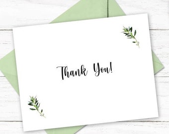 Thank You Cards | Thank You Note Card Set | Set of 10 with Envelopes | Choose Colors | Thank You Notecards | T505