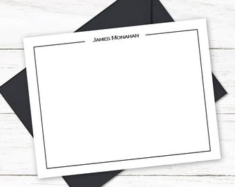 Men's Stationery Set | Mens Stationary Set | Personalized Note Cards for Boys | Business Thank You Cards | Graduate Graduation Gift | N258
