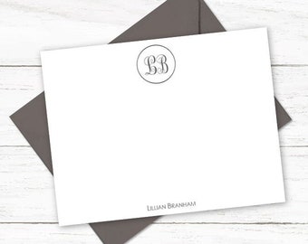 Personalized Note Card Set | Personalized Stationery Cards | Monogram Stationary | Professional Modern Notecards | Custom Gift | M136