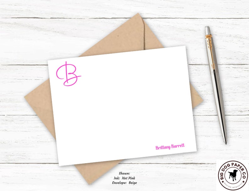Monogrammed Stationary | Monogrammed Note Cards | Personalized ...