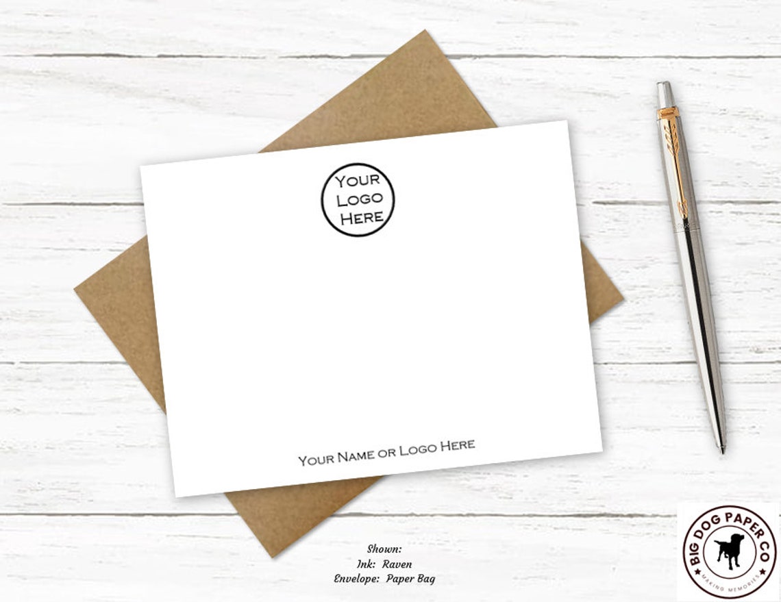 Personalized Business Note Card Set Professional Notecards Etsy