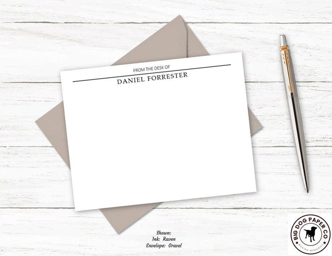 Personalized Stationery for Men | Mens Stationary | From the Desk of ...