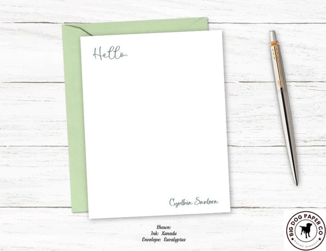 Personalized Note Card Set | Personalized Stationery Cards | Custom ...