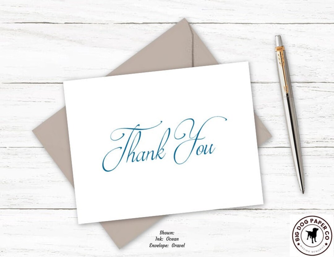 Thank You Cards | Thank You Note Card Set | Set of 10 With Envelopes ...