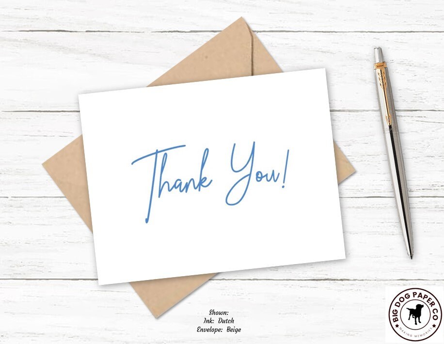 Thank You Cards | Thank You Note Card Set | Set of 10 With Envelopes ...