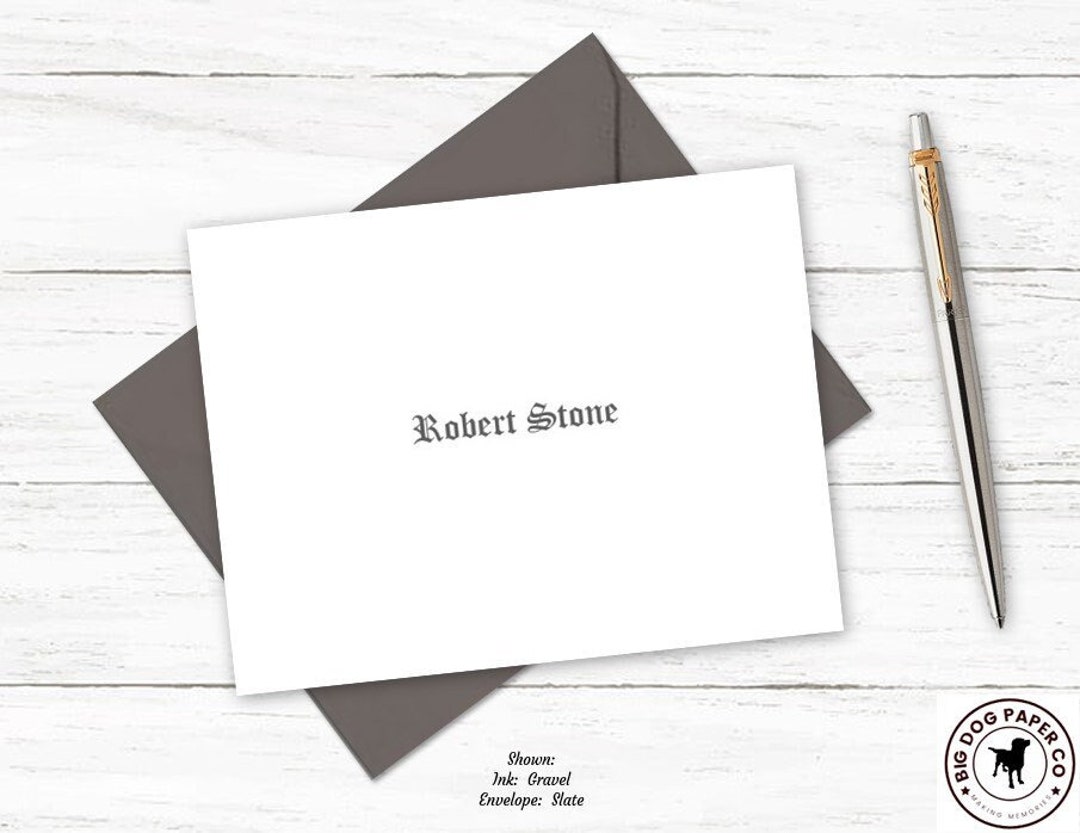 Personalized Note Card Set | Personalized Stationery Cards | Classic ...
