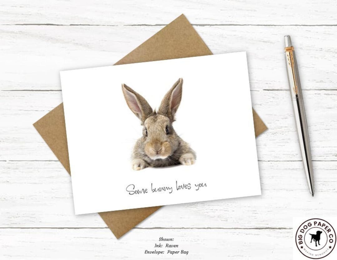 Some Bunny Loves You | Bunny Rabbit Card | Bunny Rabbit Greeting Card ...