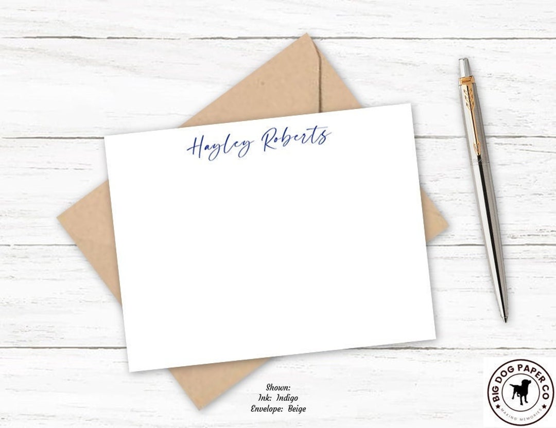 Personalized Note Card Set | Personalized Stationery Cards | Custom ...