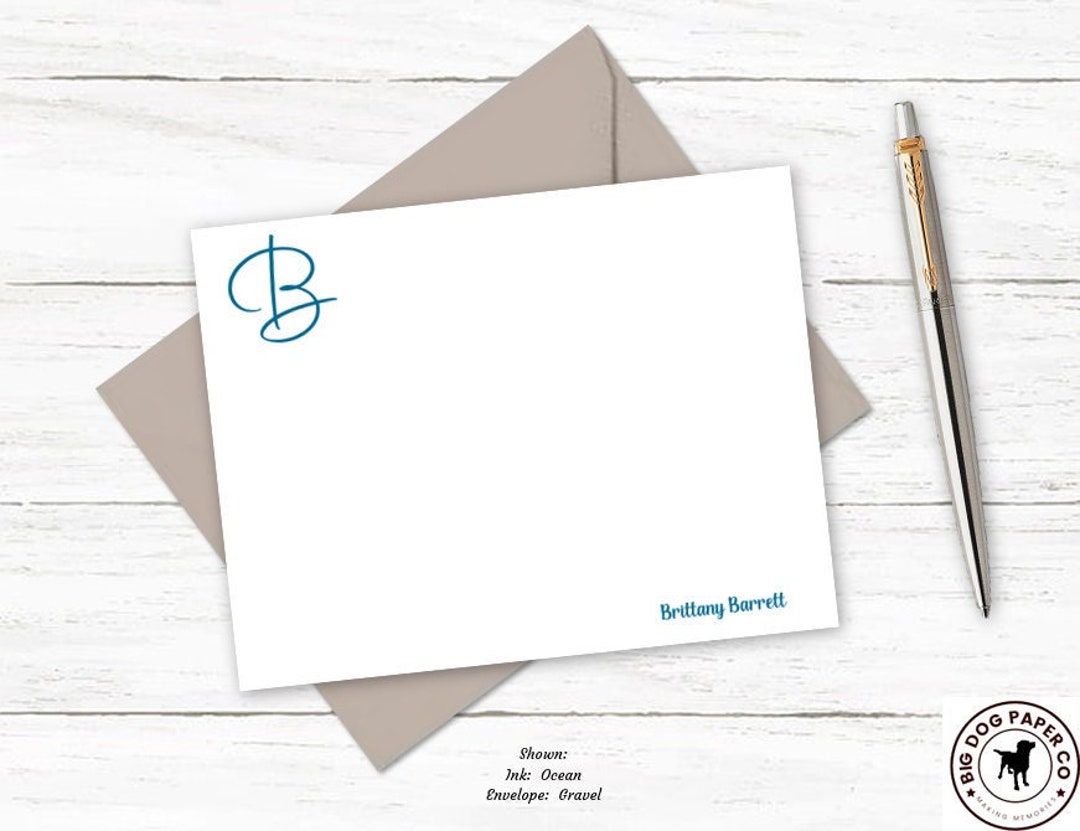 Monogrammed Stationary | Monogrammed Note Cards | Personalized ...