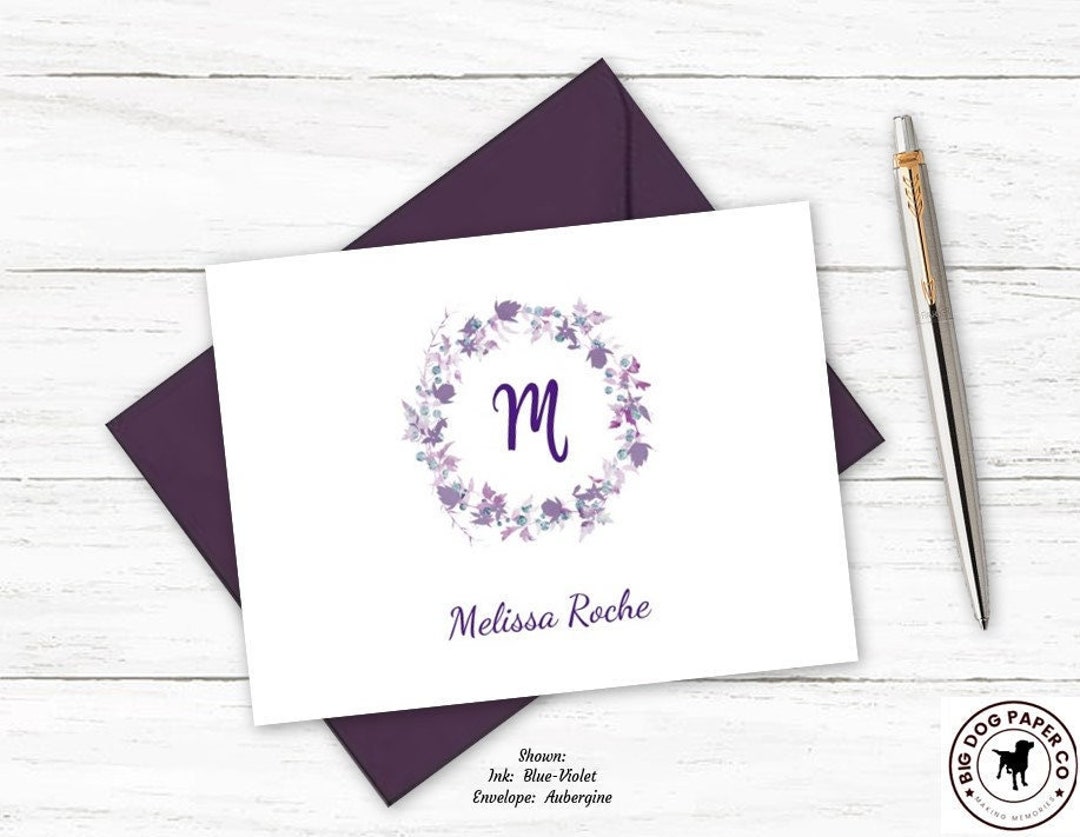 Personalized Note Card Set | Personalized Stationery Cards | Monogram ...