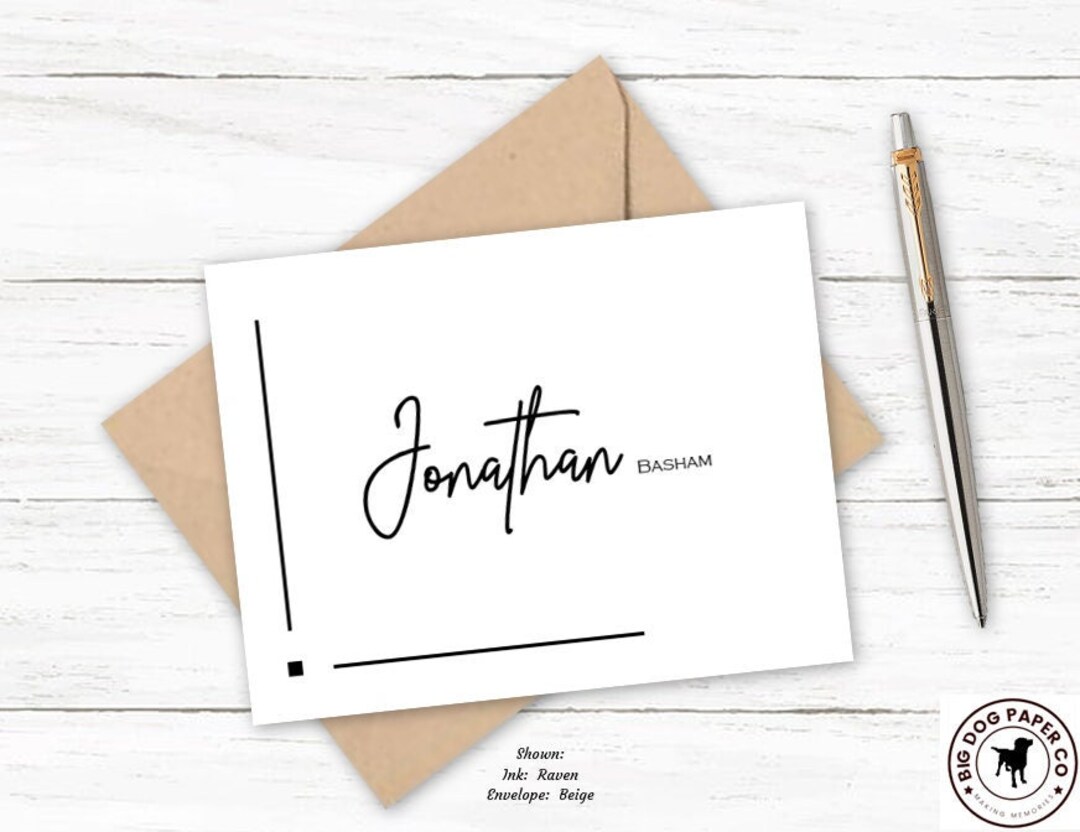 Personal Note Design Personalized Note Card Set | Personalized Stationery Cards | Stationary ...