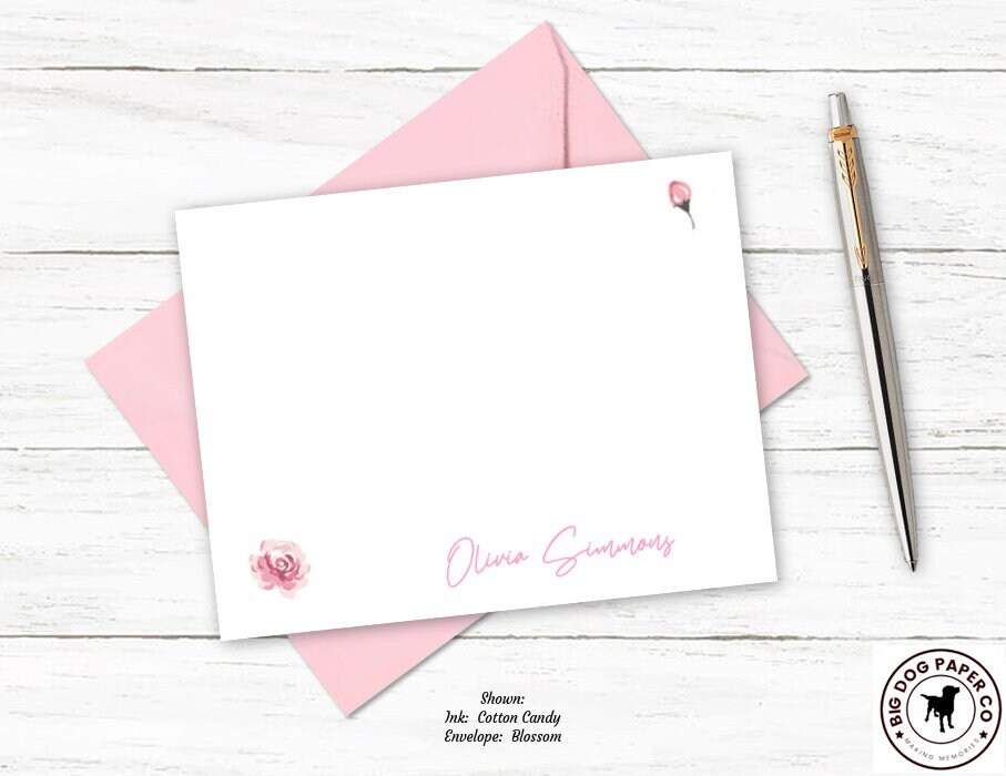Personalized Note Card Set | Personalized Stationery Cards | Custom ...