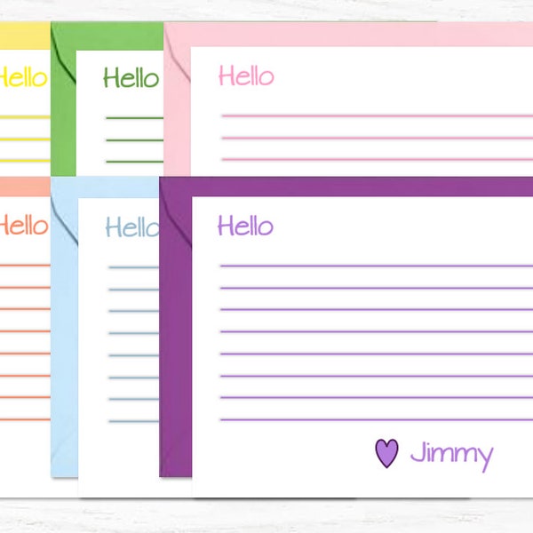 Lined Stationery - Etsy