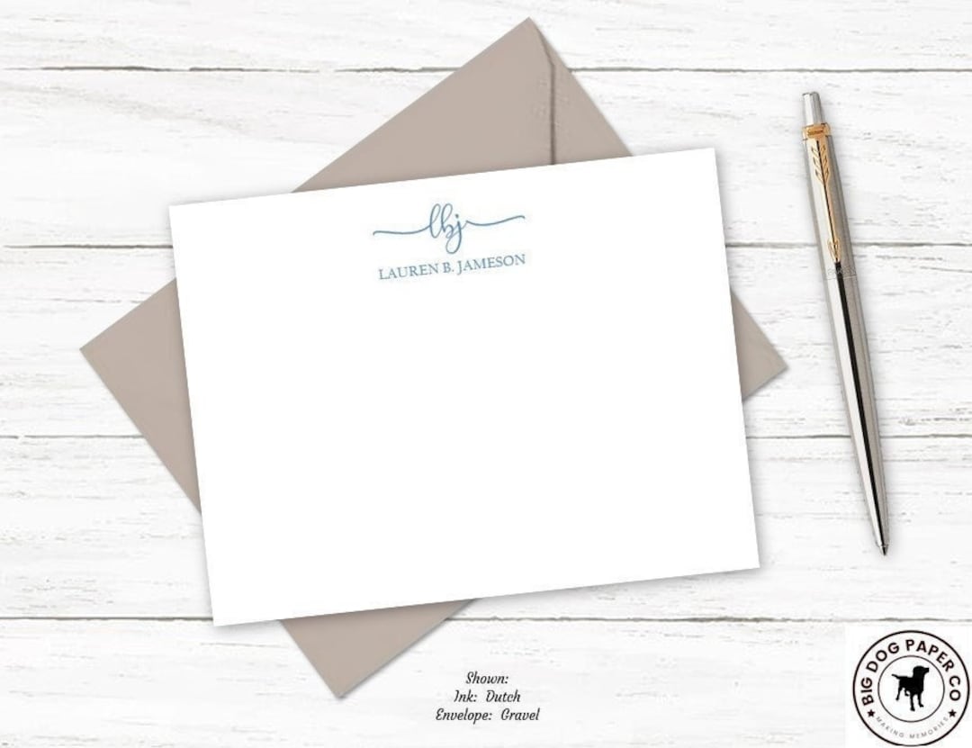 Personalized Note Card Set | Personalized Stationery Cards | Custom ...