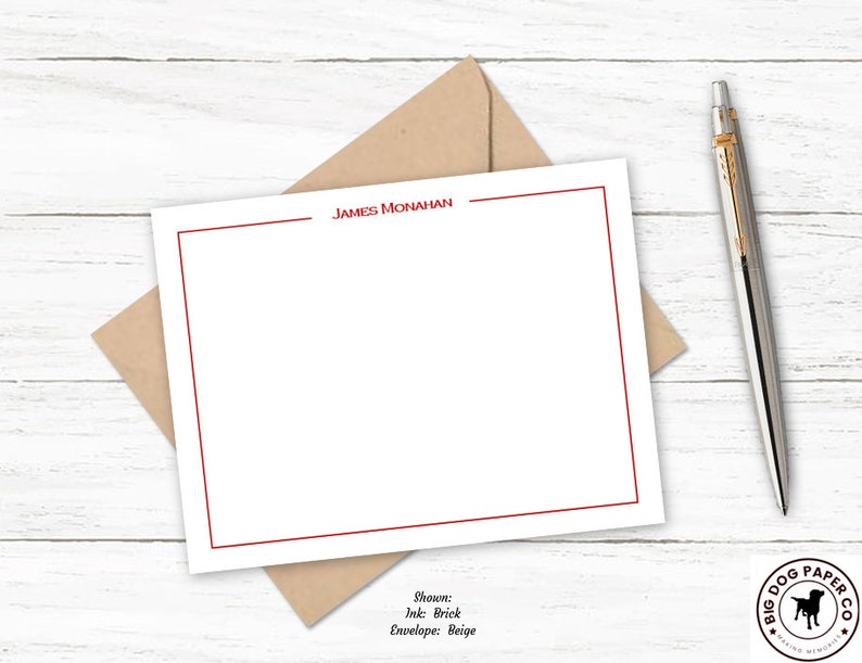 Men's Stationery Set | Mens Stationary Set | Personalized Note Cards ...