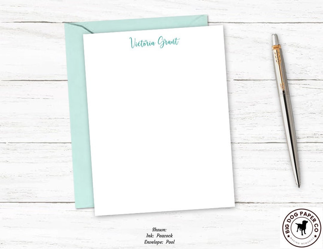 Personalized Note Card Set | Personalized Stationery Cards | Custom ...