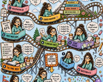 BCBA Exam Rollercoaster Coloring Page