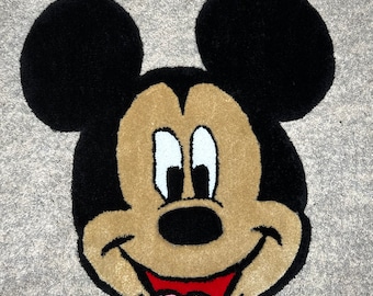 Hand Tufted Mickey Mouse rug | custom rug | Wall art