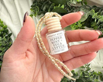Peppermint Eucalyptus Non Toxic Scented Air Diffuser, Hanging Car Freshener, Eco-Friendly, Phthalate Free, Home Fragrance, Aromatherapy