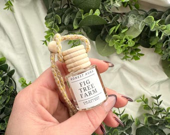 Fig Tree Non Toxic Scented Car Air Diffuser, Hanging Car Freshener, Eco-Friendly, Phthalate Free, Home Fragrance, Bamboo Lid, Aromatherapy