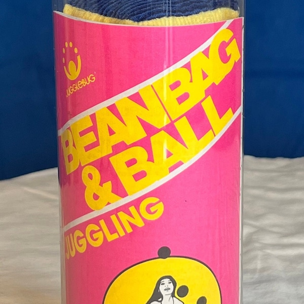 Vintage Beanbag Juggling balls unused store old shop stock w/ instructions new in original packaging & booklet quality professional juggle