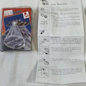 Chu&#39;s Silver Washer coin changing Magic Trick unused store stock old shop w/ instructions original quality magic 90s sealed easy trick kids