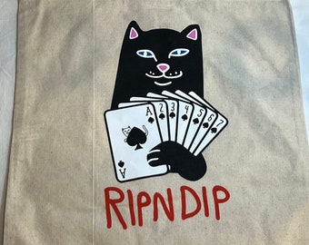 Ripndip X Fontaine Cards Tote Bag Hand Painted Unused Hand