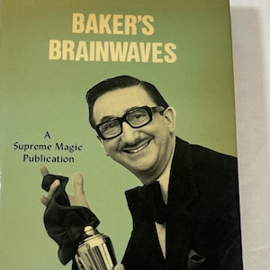 Libro de ondas cerebrales de Baker - tapa dura con trucos de DJ 1981, cómo hacerlo, libro de 159 páginas, monedas, mentalismo, chistes para niños +