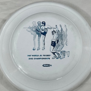 1987 World Junior Frisbee Disc Championships Wham-O official limited release 119G world class excellent vintage Frisbee Jr. competition