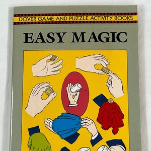 Easy Magic 63 tricks card coin mental illustrated magic book old shop stock original routines tips sleights how to perform 1995 Karl Fulves