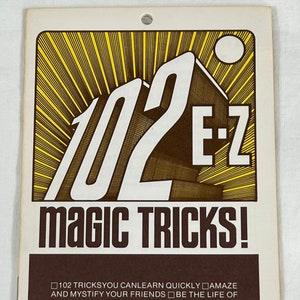 102 EZ easy magic tricks 1976 magic book old shop stock original how to perform sleights routines coin cards kid&#39;s magic easy to do E-Z !
