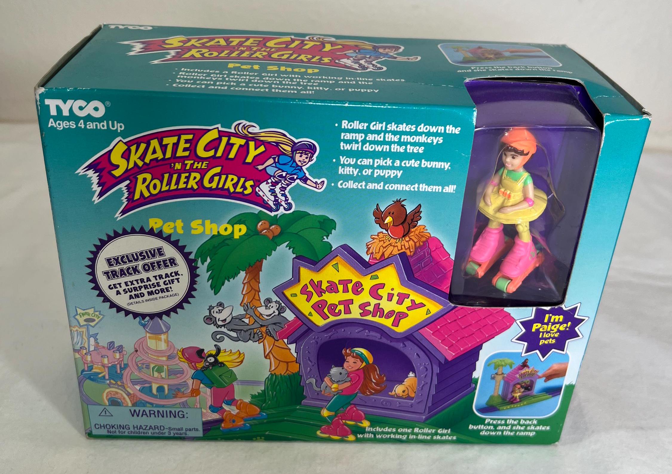 Skate City 'N the Roller Girls Pet Shop Vintage Tyco 1996 Factory