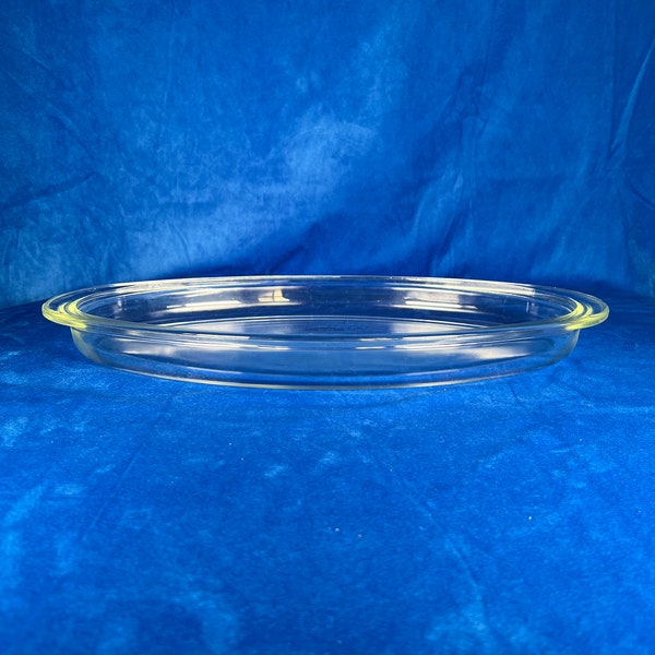 Vintage Pyrex 1233 OVAL clear glass 3 Qt roaster serving platter tray 18x10 baking dish A-7 oven use