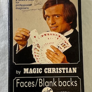 Trick card deck Faces with Blank Backs Magic Christian Piatnik pro old shop playing deck complete inserts unused original sealed 80s !