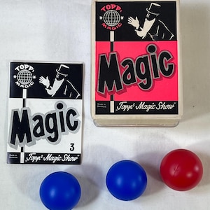 Topp&#39;s Magic Show vintage PhantomBalls magic trick shop old store stock with package unused complete changing color balls illusion !