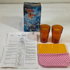 Chu&#39;s Anti-Gravity Magic Trick unused store stock old shop w/ instructions original quality magic 90s sealed two cups hang upside down !