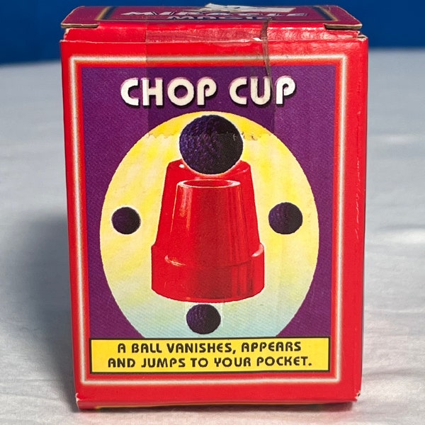 Chop Cup magic trick by Miracle Magic India unused store old shop stock instructions original sealed vintage kid's fun easy classic 3"