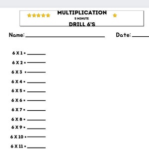 12 Printable Multiplication Scoops Worksheets. Numbers 1-12 ...