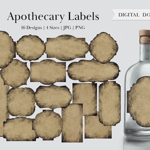  Zonon 120 Pieces Apothecary Stickers Potions Bottle Labels  Animal Medicine Bottle Label Stickers Vintage Laminated Stickers Magical  Wizard Decoration for Halloween Party Supplies Photo Props : Office Products