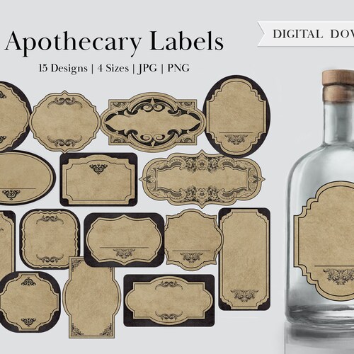 134 Mini Apothecary Jar Labels Printable JPG Halloween Goth - Etsy ...