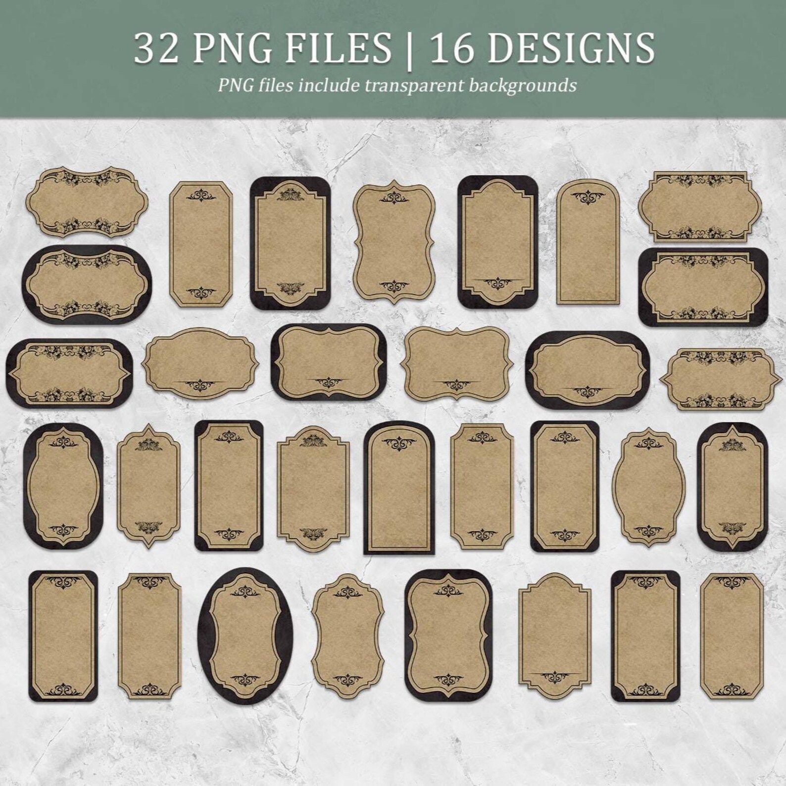 Apothecary Labels 02, Vintage Blank Potion Labels for Bottles ...