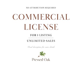 Extended Commercial License Business Use - For 1 Listing & Unlimited Sales and Revenue