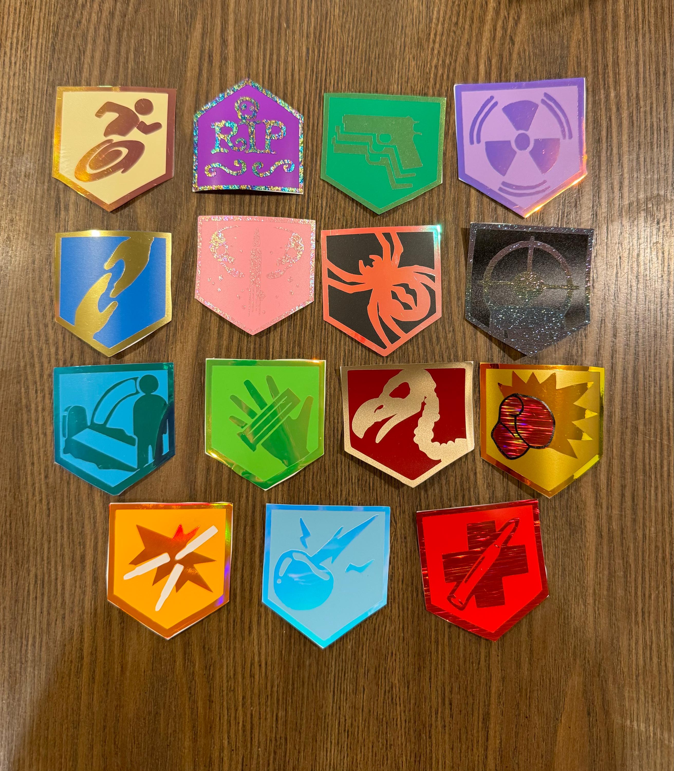 Zombies Perk Stickers FULL SET
