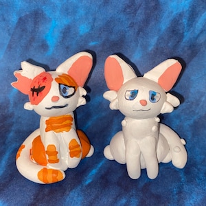 Battle Cats Brightheart and Cloudtail Figures