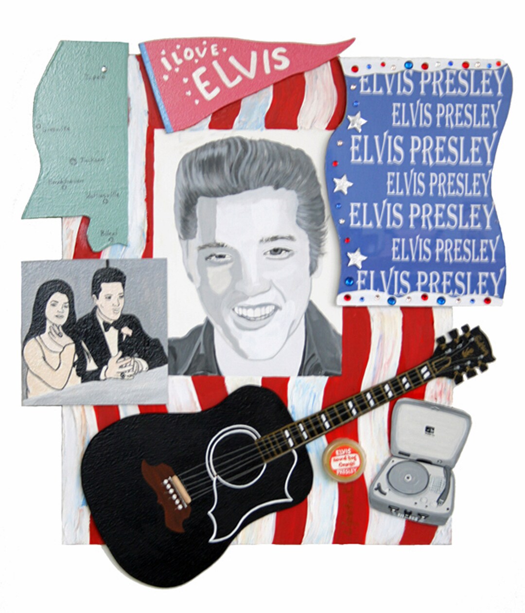 Elvis Presley Portrait Printable Wall Art Downloadable Prints - Etsy