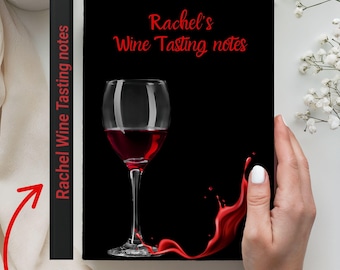 wine tasting note Journal  personalized with name notebook for memories for wine lovers